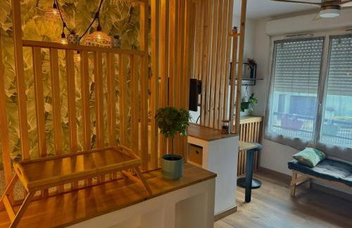 T1 cosy tout équipé, proche Airbus aéroport - Foto 5