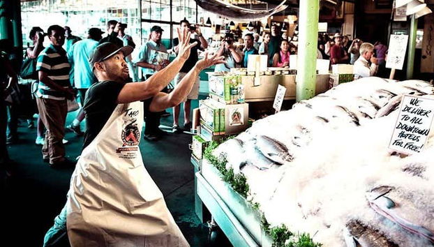 A fish market in Seattle