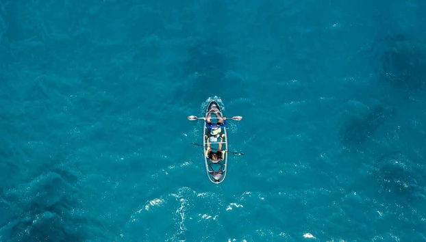 Un kayak vu d'en haut