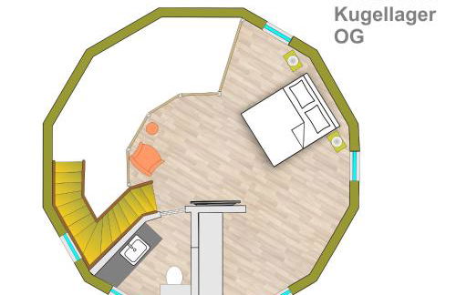 Kugelhaus Kugellager - Besonderer Rückzugsort in runder Bauweise - reduziert, ruhig und naturnah am Tollensesee - Foto 29