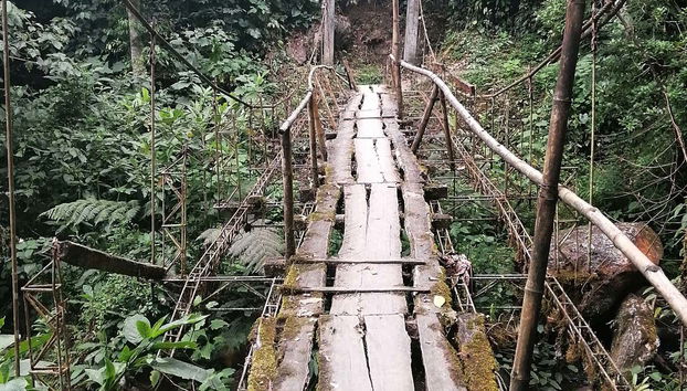 Un ponte lungo il sentiero