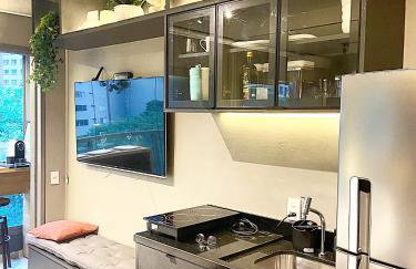 Consolacao GREY BOX - Studio de Luxo no Centro - Ar Condicionado - Cama Queen - Maquina de Lavar - Prox Metrô- Cozinha Completa - Wifi 500mbps - 7 andar - Foto 23