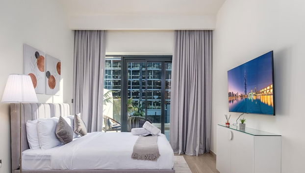 Large Balcony Studio 10mins From Dubai Mall - Foto 5, Habitación