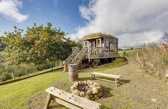 2x Double Bed - Glamping Wagon, Dalby Forest - Foto 12
