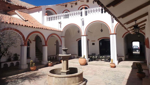 One of the courtyards in the convent