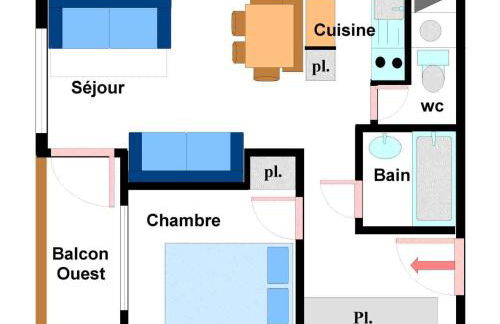 Appartement chaleureux à 300m des pistes, 5 personnes, balcon, draps, parking - FR-1-508-228 - Foto 2