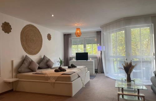 Kingsize Bett BOHO Apartment mit Tiefgarage nähe Salzburg - Foto 14