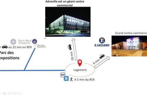 Appartement Villeparisis proche Roissy CDG, Disney - Foto 11