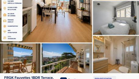 FRGK Fauvettes 1BDR Terrace, Parking, AC & Ultra-Fast Wi-Fi - Foto 2
