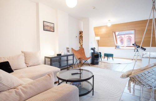 NEU Deluxe Suite Münsterblick, Maisonette, Kingsize Bett, Küche, Netflix, Aussicht, E-Kamin - Foto 14