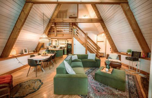 Big Mountain View! Downtown Gatlinburg Chalet Village! Hot Tub! Fan Favorite! AFrame Dreams! Magazine-Featured! Stunning Interiors! Little Green Cabin - Photo 2