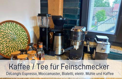 Landloft Linum - Ausgebaute Scheune mit Aussicht, Naturpool, Kamin, Sauna, Luxusausbau, handverlesene MidCentury Möbel & Kunst - Photo 33