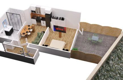 Vue Rivière, Neuf T2, Paisible, Terrasse, RDC - Foto 19