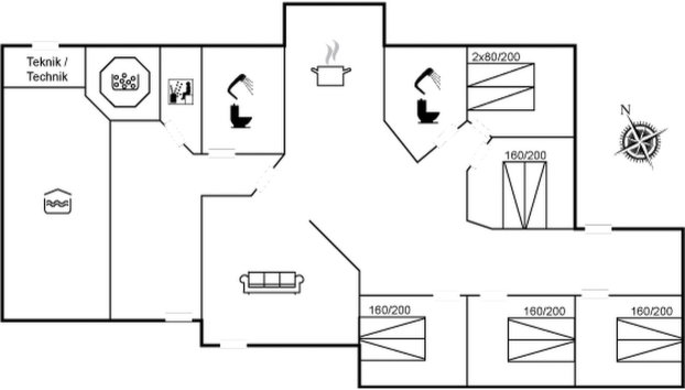 "Petkana" - 700m from the sea - Foto 2, Floorplan