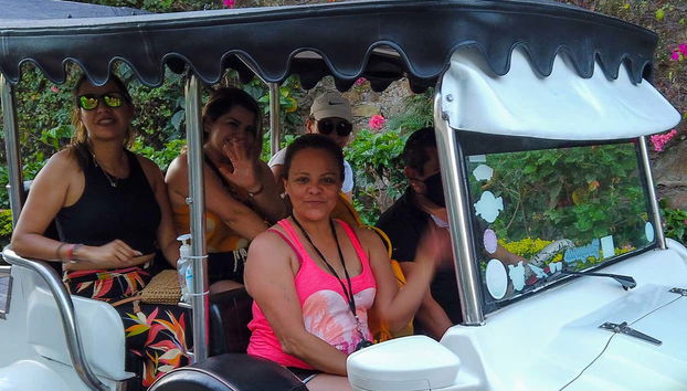 Durante o tour de carro pulmonía