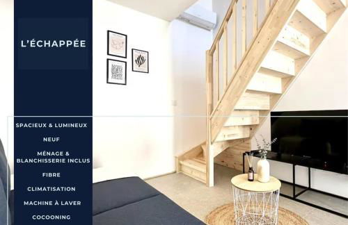 L'Échappée - Clim - Fibre - Parking - Neuf - Foto 1