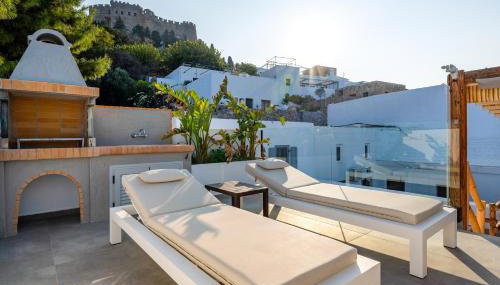 Lindos Shore Summer House with Jacuzzi and sea view !!! - Foto 3, sunbed