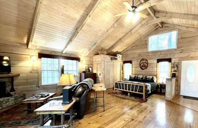 Perfectly private! Hot tub, king sized bed, grill, washer/dryer, and motorcycle friendly! Studio Cabin by RedAwning - Foto 8