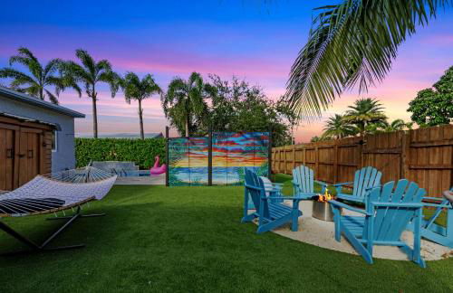 Palms Retreat! Giant Heated Pool-HotTub-FirePit-5Min2Beach-Pets-EV Chgr - Foto 6