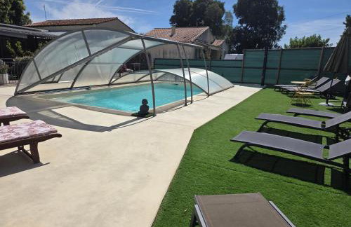 Appart'Estel 2 pers en campagne avec terrasse et accès piscine - Foto 12
