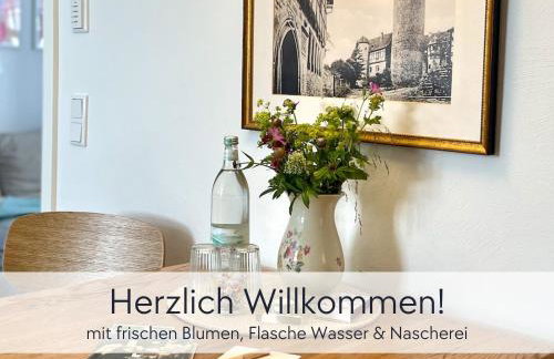 GRÄFIN MARTHA MARIA - stilvolles Apartment in der historischen Hinterburg Schlitz - mit Aufzug, Parkplatz, E-Ladestation & Garten - Fulda, Alsfeld, Bad Hersfeld 25-30 Min - Hunde willkommen - Foto 13