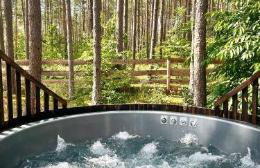 Domek lubiana180 SCANDI wśród drzew JACUZZI SAUNA KOMiNEK i TARAS na dachu jezioro Kaszuby Pieski tylko do 10kg za dodatkową opłatą - Foto 22