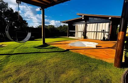 Chalé Mirante, piscina, cachoeira, lago e vista espetacular em Alexânia Goiás - Foto 11