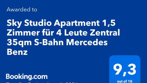 Sky Studio Apartment 1,5 Zimmer für 4 Leute Zentral 35qm S-Bahn Mercedes Benz - Foto 2