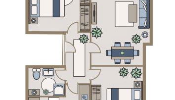 Family-Apartment mit Balkon, Küche, Parkplatz & Waschmaschine - Foto 3