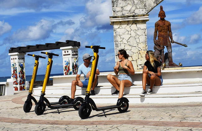 Electric Scooter + Transparent Boat Tour + Beach Club Ticket - Photo 5