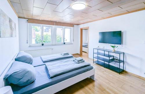 ALFA Stuttgart 3 Zimmer 6 Betten Apartment Zuffenhausen Porsche Bosch BZ WLAN EBK WM - Foto 7