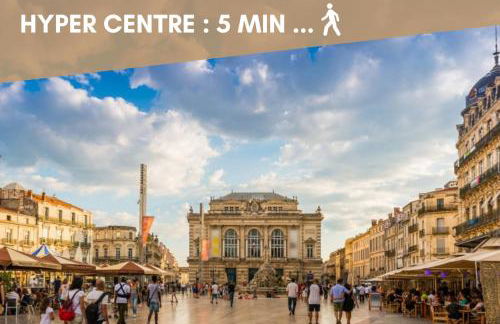 NOUVEAU - Jungle Montpeul - Clim - Wifi fibre - Netflix - 5' du centre et gare - Parking - Loggia - 15' des plages - Foto 19