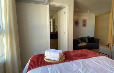 Apê a 450mt Praia da Vila - split, piscina com vista, BBQ e garagem coberta - Photo 14