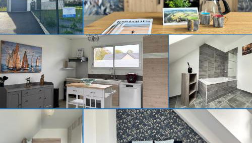 Les dunes, maison neuve 8 p bien équipée jardin clos, terrasse équipée, parking, garage à 850 m de la plage et centre bourg, sur plages du débarquement près Arromanches et Bayeux, chiens bienvenus - Foto 2, stove, pet friendly