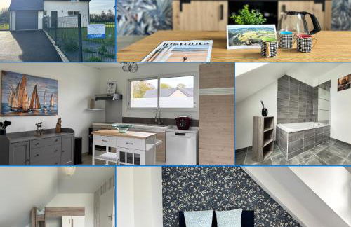 Les dunes, maison neuve 8 p bien équipée jardin clos, terrasse équipée, parking, garage à 850 m de la plage et centre bourg, sur plages du débarquement près Arromanches et Bayeux, chiens bienvenus - Foto 2