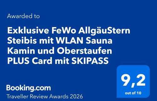 Exklusive FeWo AllgäuStern Steibis mit WLAN Sauna Kamin und Oberstaufen PLUS Card mit SKIPASS - Foto 18