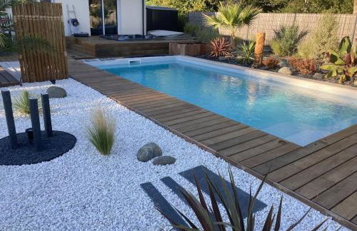 Villa de charme avec piscine privée et clim 8 pers près du lac de Parentis - Foto 15