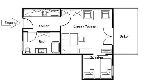 Landhaus Vogelweide - 2 Zimmer mit Balkon - Photo 4