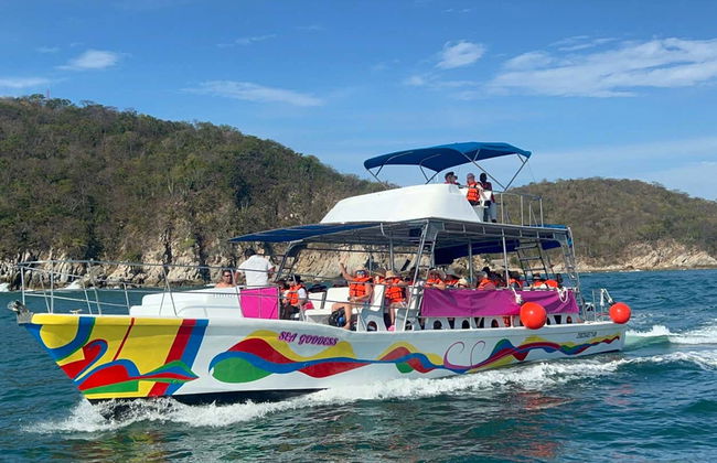 Passeio de barco pelas baías de Huatulco - Foto 4