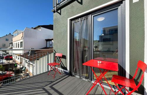 bonquartier - Design Apartment mit Balkon, Arbeitsplatz und Parkplatz - Foto 21
