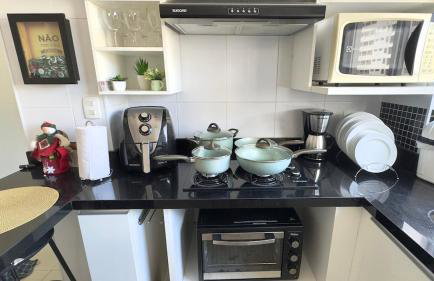 Santos - Gonzaga - Apartamento completo 1 quadra da praia - Foto 11