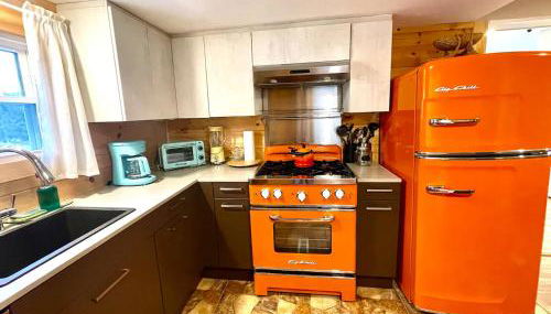 High-View Catskills Cabin - Photo 4, stove, dishwasher, toaster