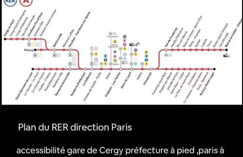 Appartement entier T2 proche gare de Cergy préfecture - Foto 9