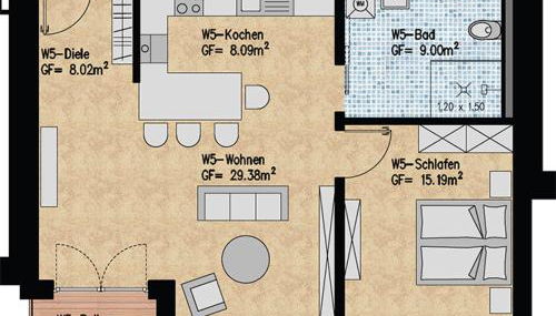 2 Zimmer Apartment - Foto 4