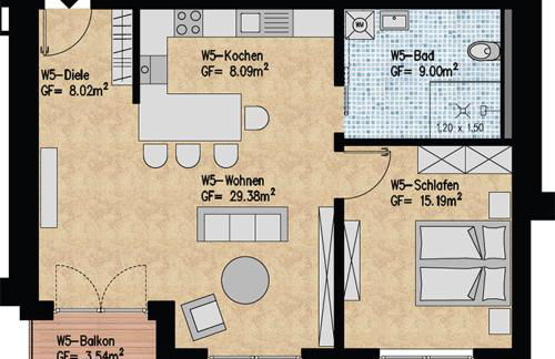 2 Zimmer Apartment - Foto 4