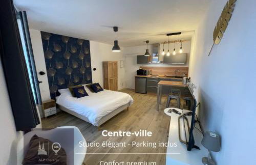 Studio central, parking, lit Queen size par ALP Chartres - Photo 1