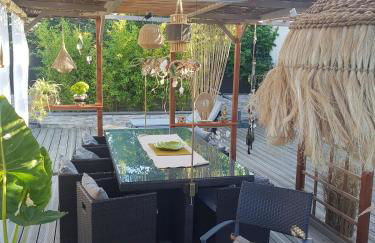 loft, clim, jardin, piscine, calme, parc expo, - Foto 27