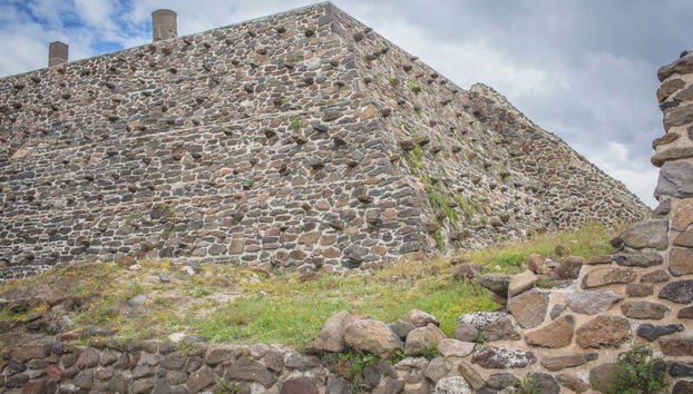 Inside the walled site of Tula