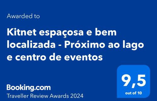 Kitnet espaçosa e bem localizada - Próximo ao lago e centro de eventos - Foto 2