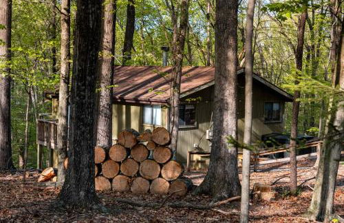 2-bedroom cabin, with a Fireplace, PS5, BBQ, fitness room, and a private hot tub - Foto 14